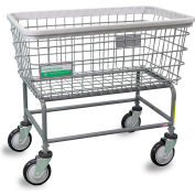 R&B Wire Products® Chariot métallique antimicrobien de grande capacité, 4,5 boisseaux