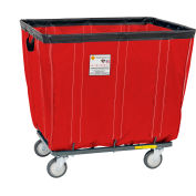 R&B Wire Products® 6 boisseaux « UPS/FEDEX-ABLE » Panier antimicrobien, toutes les roulettes pivotantes, rouge