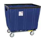 R&B Wire Products® 16 boisseaux de camion panier en vinyle, 2 roulettes rigides 2 pivotantes, Marine
