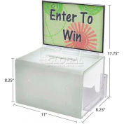 Global Approved 206390 Extra Large Suggestion Box, 11 » x 8,25 », Acrylique, 1 Pièce