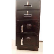 Piédestal de Fenco Safe 207R-I - 2 tiroirs épaisse armature droite porte battante 18" W x 19 « D x 38-1/2 » H gris