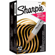 Sharpie® Marqueur permanent de pointe de chisel métallique, encre d’or, qté par paquet : 12