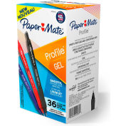 Stylo à bille rétractable Paper Mate® Profile, 0,7 mm, encres assorties – paquet de 36, qté par paquet : 6