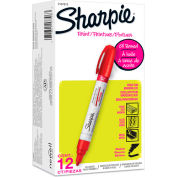 Marqueur de peinture Sharpie®, à base d’huile, moyen, encre rouge, douzaine