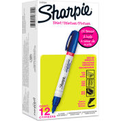 Marqueur de peinture Sharpie®, à base d’huile, moyen, encre bleue, douzaine