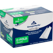 Série GP Professional® essuie-tout premium 1 plis C-Fold, blanc, 1 200 serviettes/étui