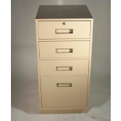 Fenco Teller piédestal Cabinet 212-I - tiroir juridique tiroirs 3 1 18" W x 19 « D x 38-1/2 » H gris