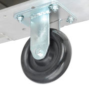 Global Industrial™ Medium Duty Swivel Plate Caster 5" Polyurethane Wheel 250 lb. Capacity