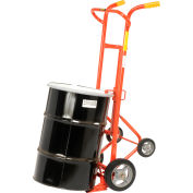 Diable pour barils Wesco® 240001 avec quatre roues pour barils en acier de 30 et 55 gallons