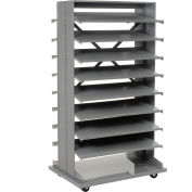 Global Industrial™ Mobile Double Sided Bin Rack Sans Bacs