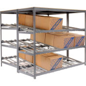 Global Industrial™ Carton Flow Shelving Double Depth 3 LEVEL 96"W x 72"D x 84"H