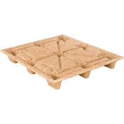 Nestable Presswood Skid Closed Deck Pallet, Wood Fiber & Resin, 4-Way Entry, 48" x 40"