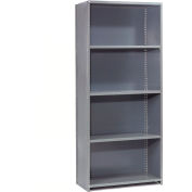 Global Industrial™ Steel Shelving 18 Ga 48"Wx12"Dx85"H Closed Clip Style 5 Shelf Starter