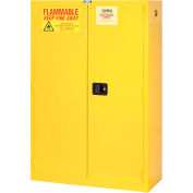 Armoire industrielle™ inflammable globale avec porte à fermeture manuelle, 4 compartiments, 34 » L x 18 » P x 65"H