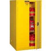 Global Industrial™ Inflammable Cabinet, Manuel Close Double Door, 60 Gallon, 34"Wx34"Dx65"H