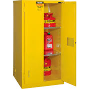 Global Industrial™ Inflammable Cabinet, Self Close Double Door, 60 Gallon, 34"Wx34"Dx65"H