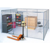 Global Industrial™ Wire Mesh Partition Security Room 10x10x8 with Roof - 4 Sides