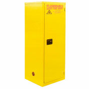 Global Industrial™ Inflammable Cabinet, Manuel Close Single Door, 24 Gallon, 23"Wx18"Dx65"H