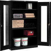 Global Industrial™ Clear View Storage Cabinet Easy Assembly 48x24x78 - Noir