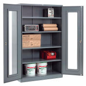 Global Industrial™ Clear View Storage Cabinet Easy Assembly 48x24x78 - Gris