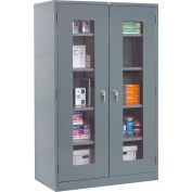 Global Armoire de rangement industrielle™ à vue dégagée, 36 po L x 18 po P x 78 po H, assemblée, grise