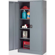 Global Industrial™ Steel Storage Cabinet, Poignée encastrée, 36"Wx18"Dx72"H, Gris, Non assemblé