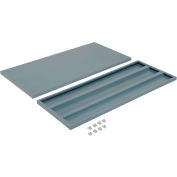 Global Industrial Shelves For 48"Wx18"D Storage Cabinet, Gray, 2 Pack