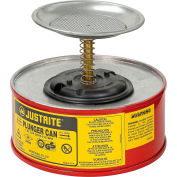 Justrite Safety Plunger Can - 1 Quart Steel, 1010-8