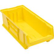 Quantum Plastic Hulk Stacking Bin, 11"W x 24"D x 7"H, Jaune, qté par paquet : 4