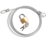 Global Industrial™ Security Cable Kit, comprend un cadenas de câble et 3 clés