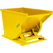 Global Industrial™ Heavy Duty Self Dumping Forklift Hopper, 1 Cu. Yd., 6000 Lbs, Yellow