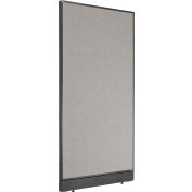 Interion® Office Partition Panel with Pass-Thru Cable, 36-1/4"W x 64"H, Gray