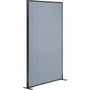 Interion® Freestanding Office Partition Panel, 36-1/4"W x 72"H, Blue