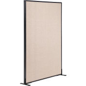 Interion® Freestanding Office Partition Panel, 48-1/4"W x 60"H, Tan