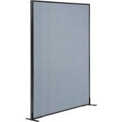 Interion® Freestanding Office Partition Panel, 48-1/4"W x 72"H, Blue