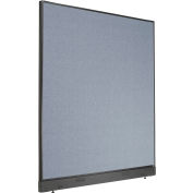 Interion® Office Partition Panel with Pass-Thru Cable, 60-1/4"W x 64"H, Blue