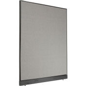 Interion® Non-Electric Office Partition Panel with Raceway, 60-1/4"W x 76"H, Gray