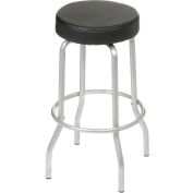 Interion® Stool pivot - Vinyle - Noir