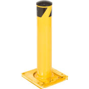 Global Industrial™ Removable Steel Bollard With Removable Plastic Cap 5.5''x42''H