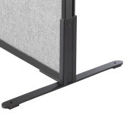 Interion® 8"H T-Leg Bracket for Office Partition Panels, Black (1 Paire)