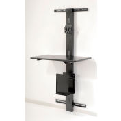 Global Industrial™ 72"H Wall Mount Unit with VESA Mount - Black