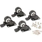 Jeu de roulettes verrouillables pivotantes de 2 po pour armoire de réseau de données Global Industrial™
