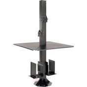 Global Industrial™ 81"H Floor Mount Orbit Computer Kiosk with VESA Mount - Power Outlet, Noir