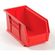 Bac industriel™ en plastique Global Stack & Hang, 5-1/2 po L x 10-7/8 po L x 5 po H, rouge, qté par paquet : 12