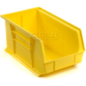 Bac industriel™ en plastique Global Stack & Hang Bin, 8-1/4 po L x 14-3/4 po L x 7 po H, jaune, qté par paquet : 12