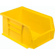 Global Industrial™ Plastic Stack & Hang Bin, 6"W x 9-1/4"D x 5"H, Jaune, qté par paquet : 12
