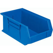 Bac en plastique industriel™ Global Stack & Hang, 8-1/4 po L x 13-5/8 po L x 6 po H, bleu, qté par paquet : 12
