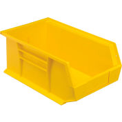 Global Industrial™ Plastic Stack & Hang Bin, 8-1/4"W x 13-5/8"D x 6"H, Jaune, qté par paquet : 12