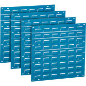 Global Industrial Louvered Wall Panel Without Bins 18x19 Blue - Pkg Qty 4