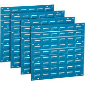 Global Industrial™ 239998BL Panneau mural à persiennes sans bacs, 18 » L x 19"H, bleu, qté par paquet : 4